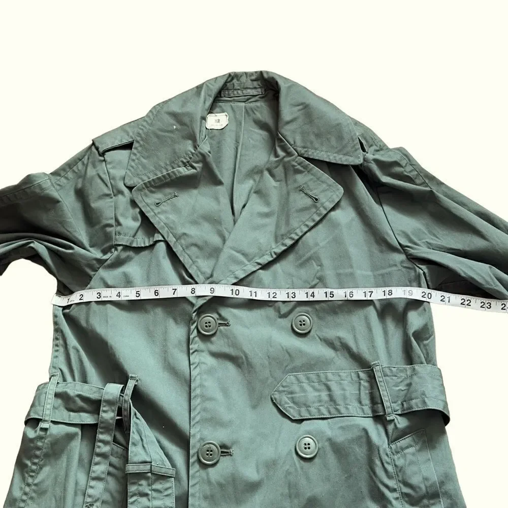 Rolane Sportswear, INC Vintage Men’s Military Trench Coat Army Green Size 36R